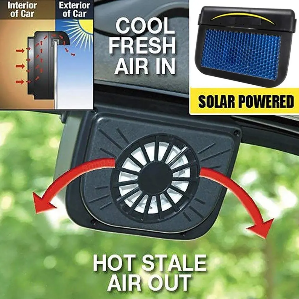

Car Solar Fan Car Cooler Deodorization Detoxification Demisting In Rainy Days Protect Appliances Air Convection Summer Cool