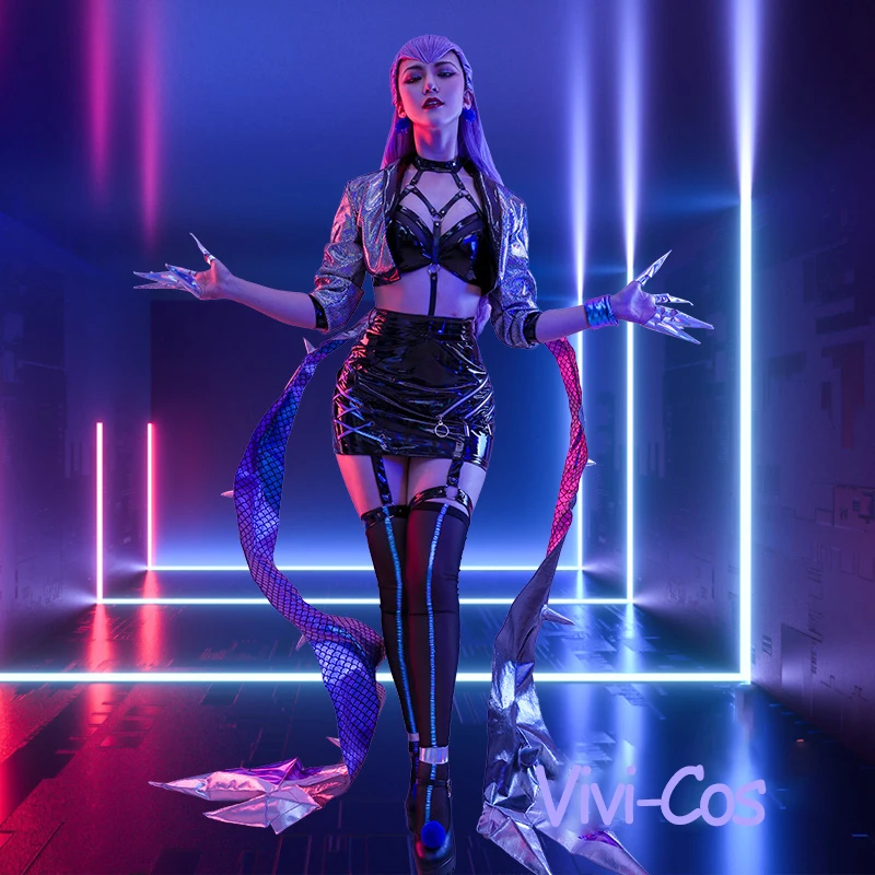 

Vivi-Cos Игра LOL Evelynn великолепный сексуальный костюм косплей Хэллоуин женский костюм для ролевых игр для вечеринки карнавала новая модель