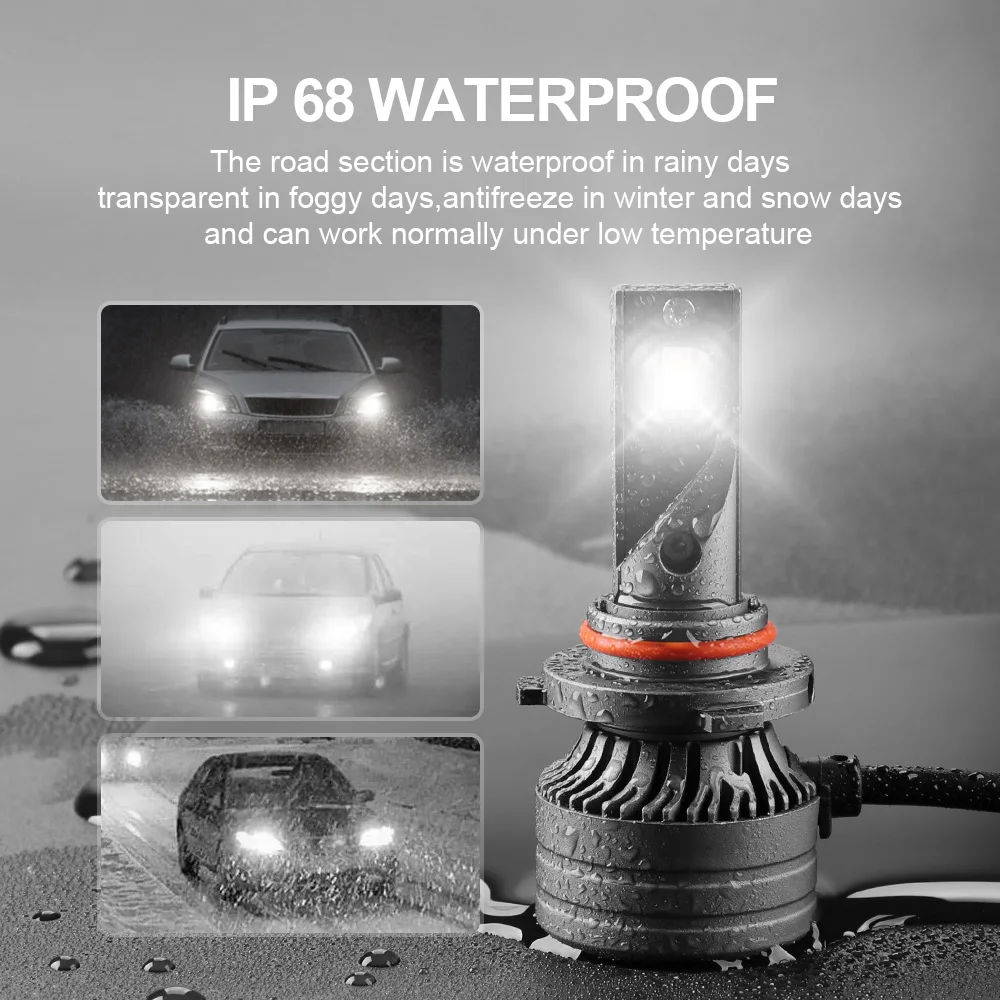 PANDUK 2 шт H4 LED H7 100W 30000LM Canbus H1 H8 H9 H11 9005 HB3 9006 HB4 автомобильный свет фары турбо-прожектор против тумана 6000К 12В вкл.