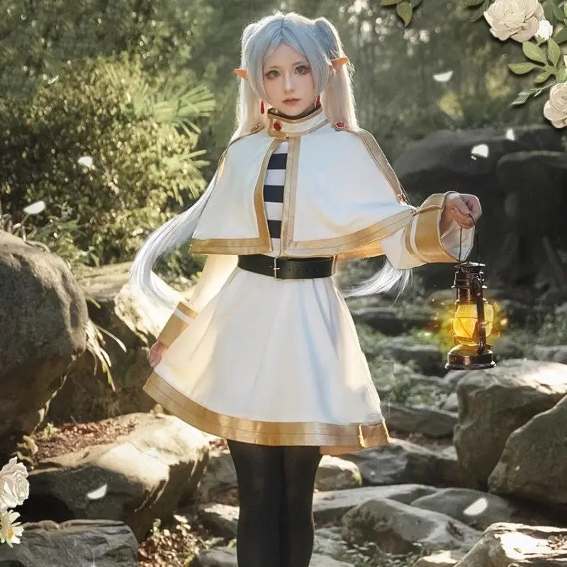 Японская серия коллаба косплей костюм фрирена аниме эльф фриэренн на похоронной