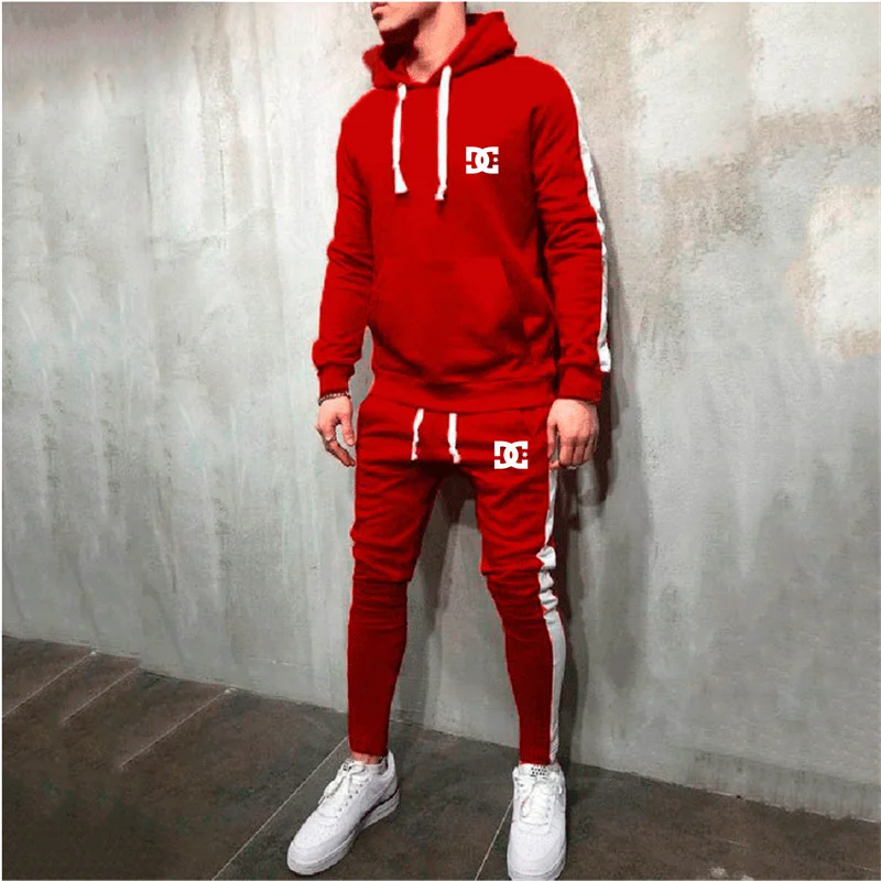 Мужской спортивный костюм с буквенным принтом Свитшот и спортивные штаны |