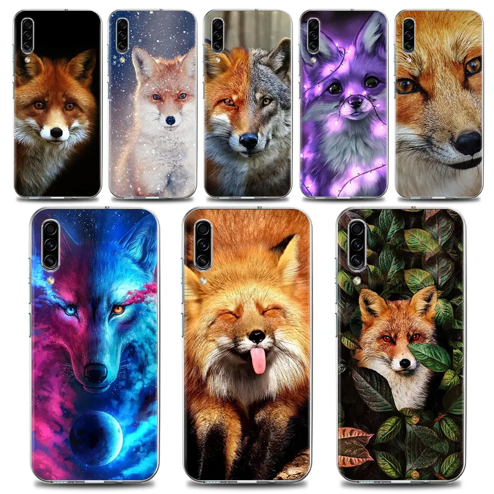 

Foxs Clear Case For Samsung Galaxy A50 A70 A30s A30 A40 A20 E A02 A03 A04 S Note 20 Ultra 8 9 10 Silicone Cover Cute Fox Animal