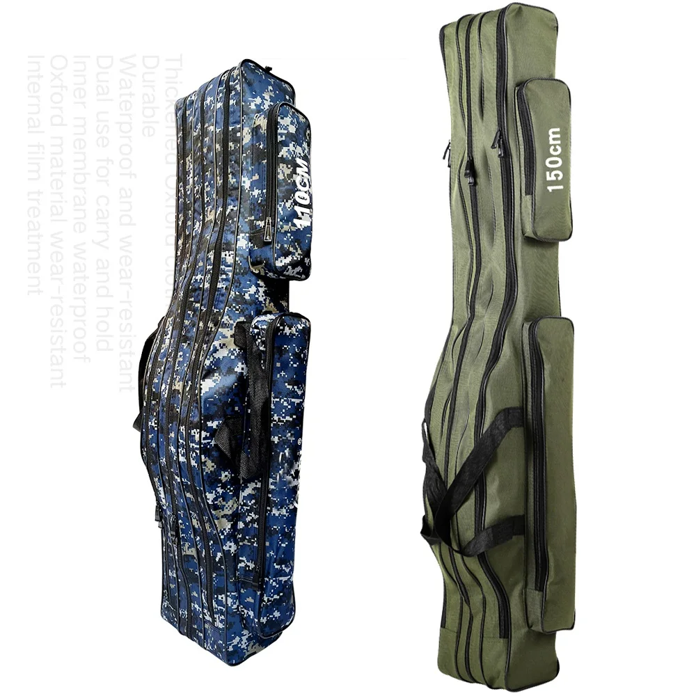 

110/120/130/150CM Collapsible Oxford cloth Fishing Rod Zipped Case Fishing Tackle Bags Storage Pouch Holder For Fishing Tackle