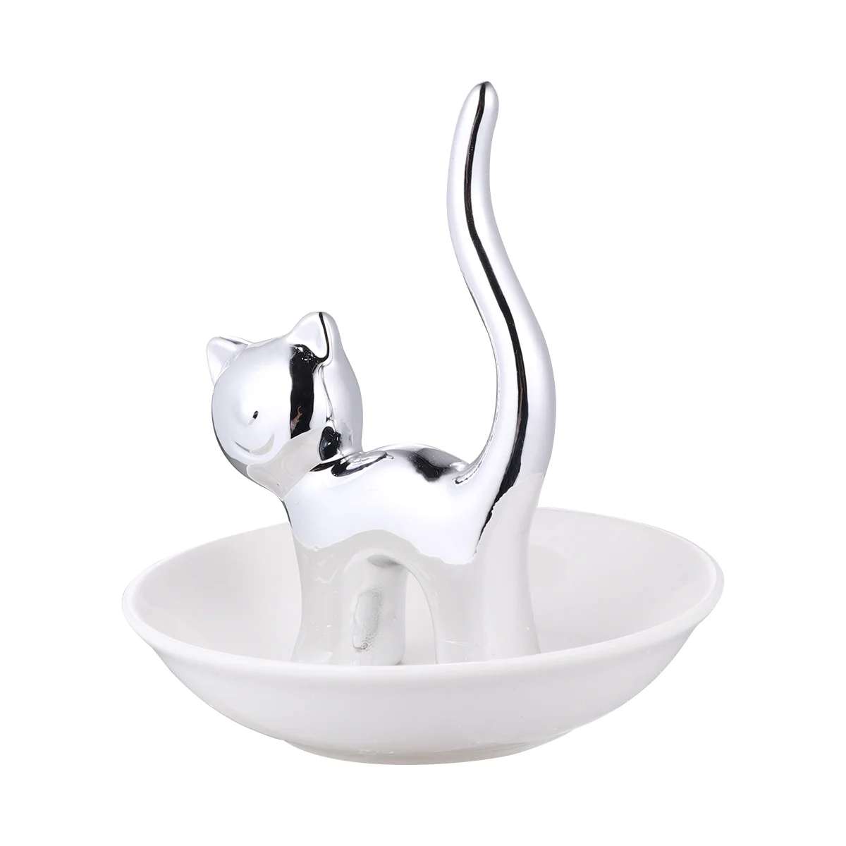 

1pc Tower Tree Plate Entryway Key Holder Ceramic Organizer Cat Holder