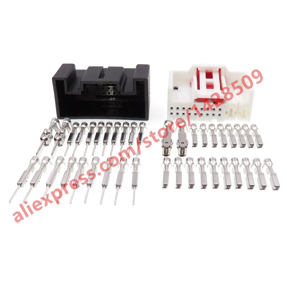 

5 Sets 20 Pin Auto Composite Connector Miniature Auto Low Power Female Cable Socket Car Unsealed Male Plug