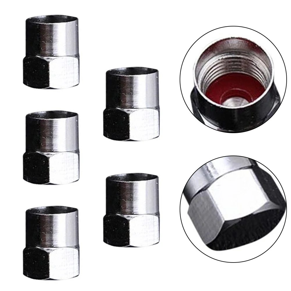 

5pcs Bike Aluminum Bicycle Tire Valve Cap MTB Road Inner Tube Valve Cover AV Prevent Leakage Dust Cycling Accessories Parts