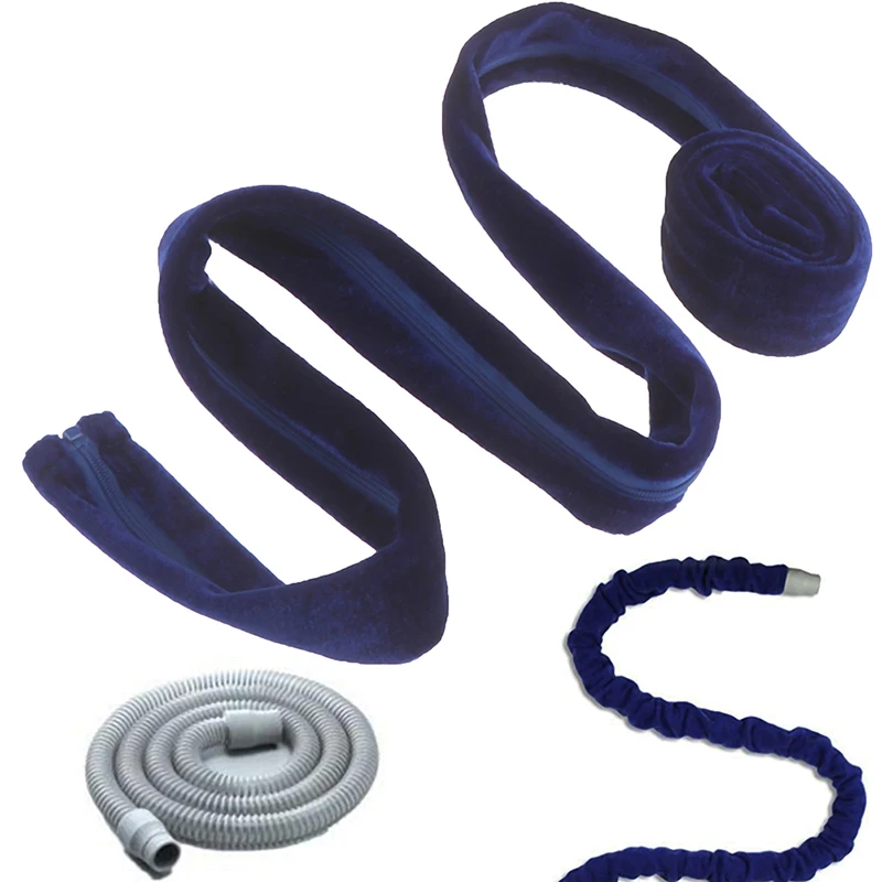 

73.2in Reversable CPAP Tube Cover Hose Wrap Tubing Cover Zipper Hose Hook Loop