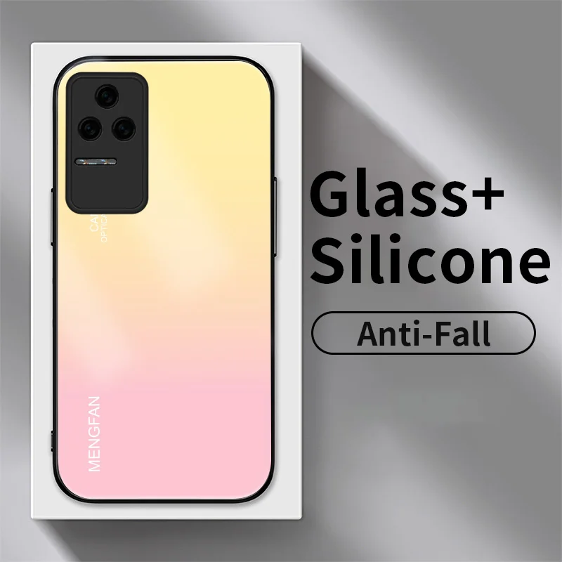 

Light -colored Gradient Case for Xiaomi Pocophone F1 Poco C40 F3 GT F4 GT F4 M3 M4 Pro Redmi K40S K40 K50 Gaming Tempered Glass