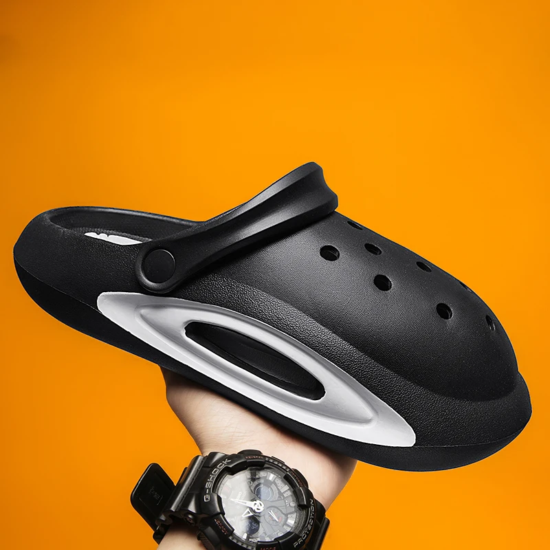 

Men Sandals Lightweight Beach Shoes Men's Clogs Home Garden Shoes 2023 Summer Outdoor Sandals Man Flat Slippers Sandalia