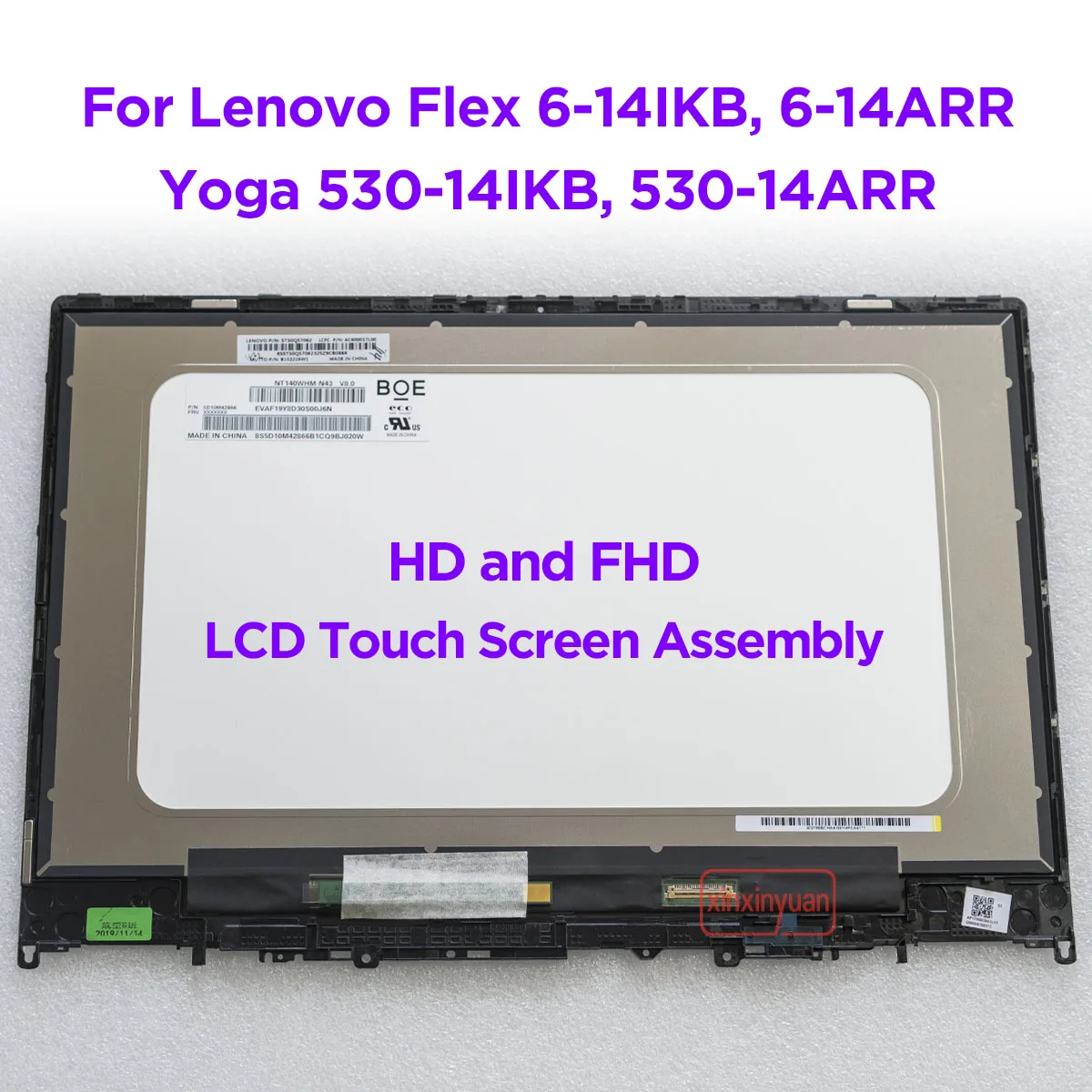 Дигитайзер сенсорного ЖК-экрана в сборе 14 0 для Lenovo Yoga 530-14IKB 530-14ARR Flex 6-14IKB 6-14ARR HD FHD