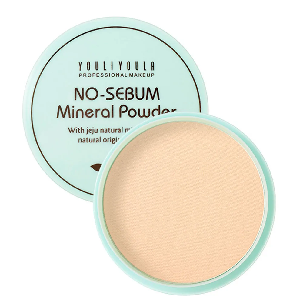 Natural Face Setting Powder Cushion Compact Powder Oil-Control 3 Colors Matte Smooth Finish Concealer Makeup Pressed Powder