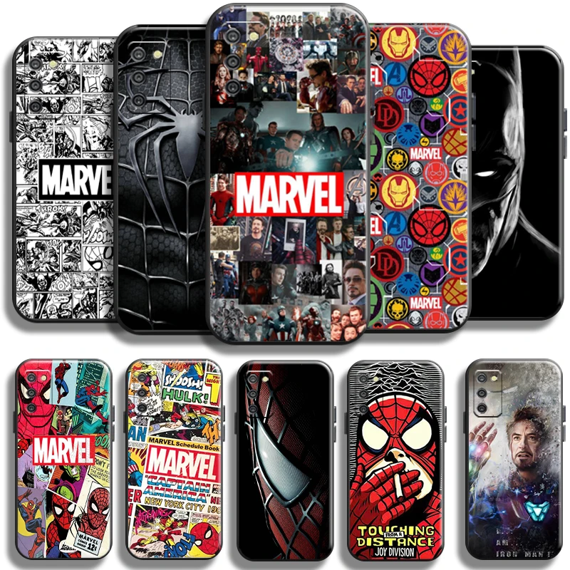 

Marvel Avengers Phone Case For Samsung Galaxy M10 Liquid Silicon Shell Soft Black Cover Back Shockproof Full Protection