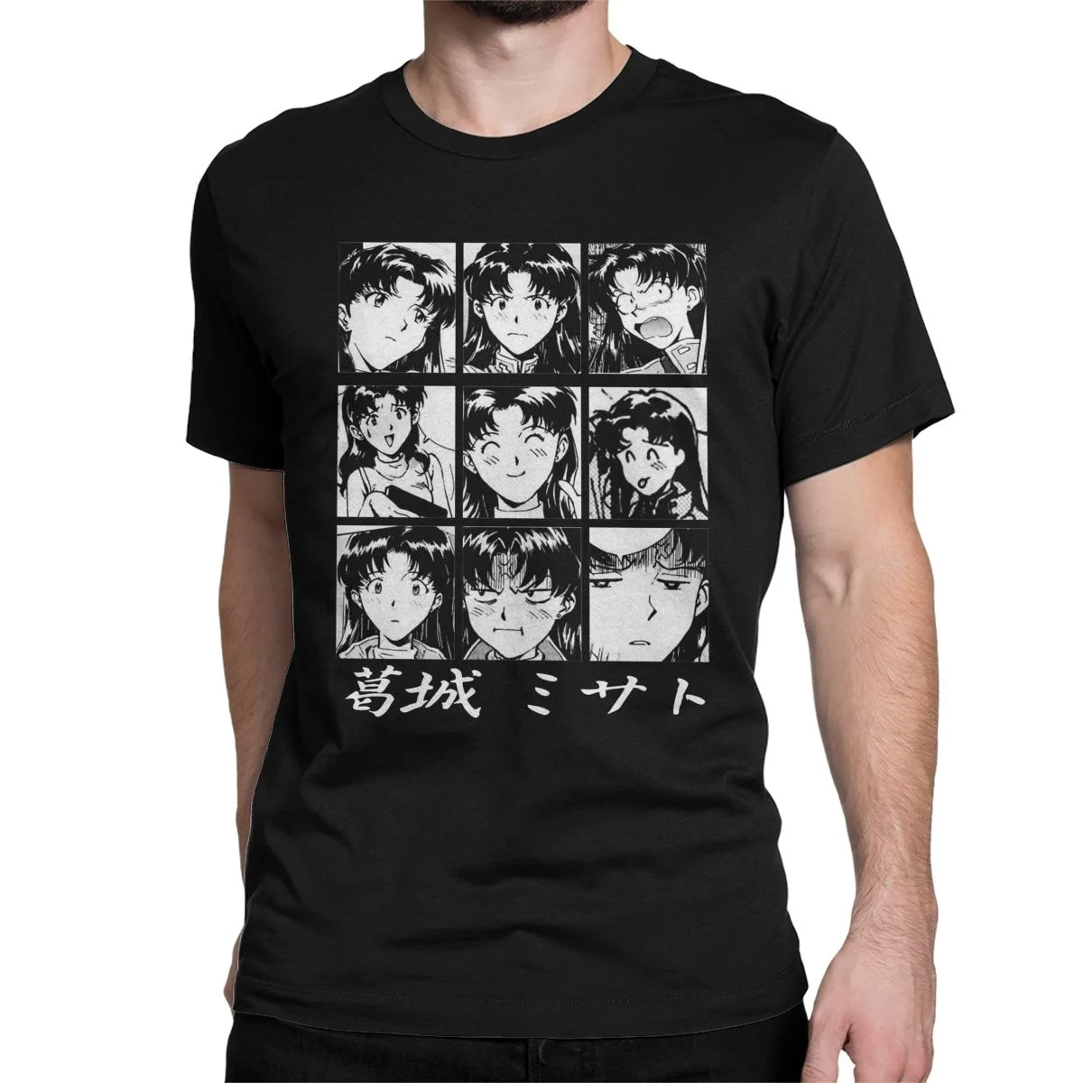 

T Shirt Men Misato Katsuragi Vintage Women Tee Shirt Short Sleeve Rei Ayanami Anime Eva Japan Manga T-Shirts unisex tshirts top