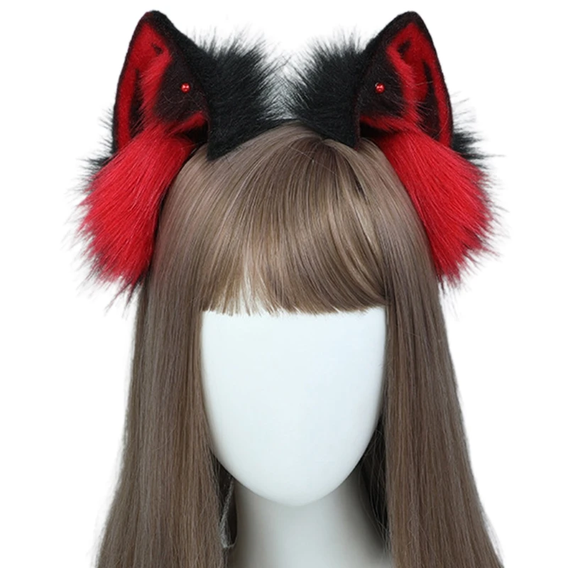 

Cartoon Ears Shape Headband and Tail Kids Adult Halloween Costume Supplies