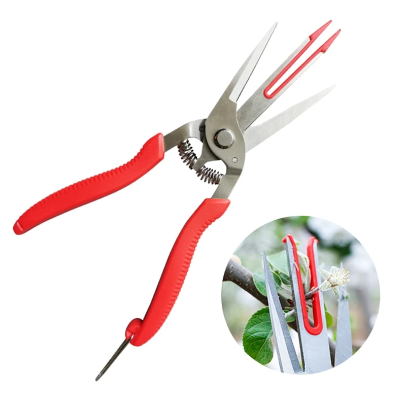 

Lightweight Double-Edged Apple Picking Scissors Kiwi Pear Thinning Scissors Double Mouth Design Dual Purpose for Flower