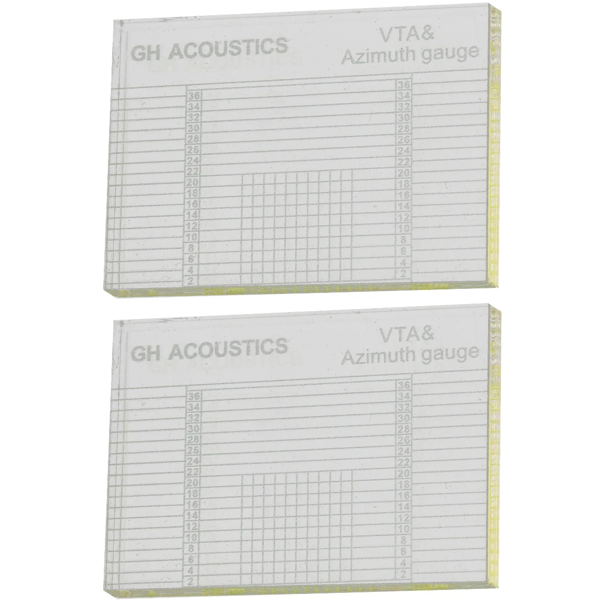 

2x Vinyl Recorder Speed-detection Record Gauge Ruler Adjustment Ruler Vinyl Recorder Accessory Pickup Calibration