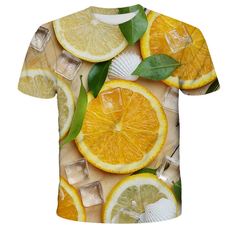 

Summer Cool Men 3D T Shirt Loose Comfortable Fruit Printed T-shirt Casual Creativity Boy Girl Clothing Short Sleeve New Tee Tops
