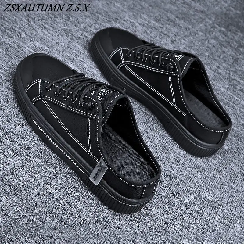 НОВИНКА 2025 года парусиновая обувь мужские летние туфли без каблука повседневная