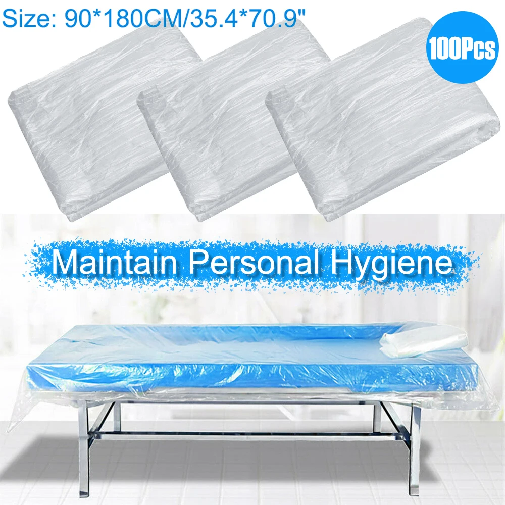 

Transparent Beauty Bed Waterproof Film Table Couch Cover Disposable Bedspread SPA Massage Treatment Table Sheets 100pcs/pack