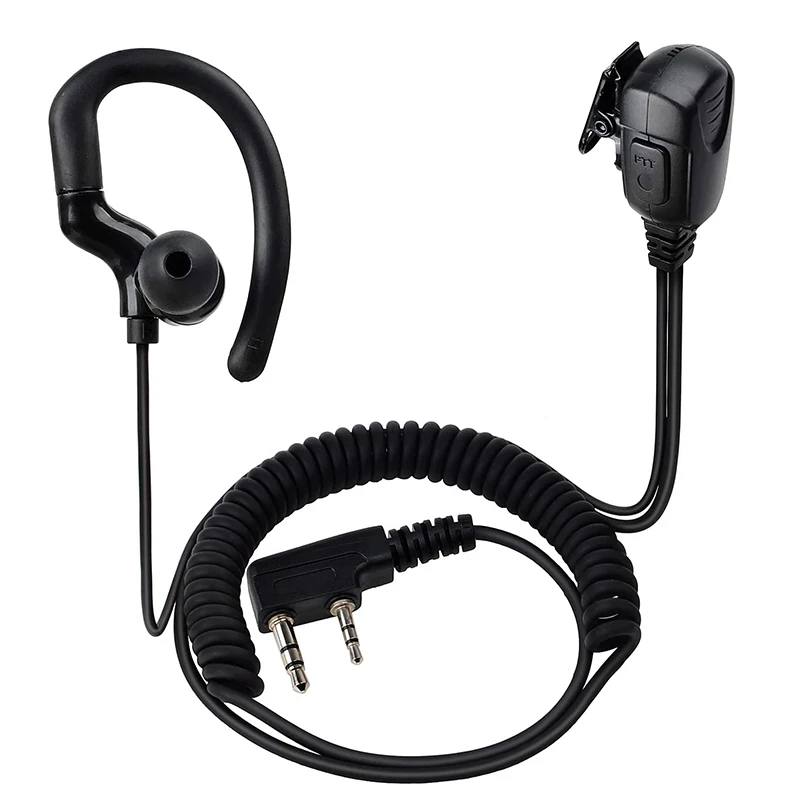 G Shape Earpiece Headset Coil Cable with PTT and Speaker Mic for BaoFeng UV-5R 5RA 5RB 5RC 5RD 5RE 5REPLUS 3R+Kenwood Retevis