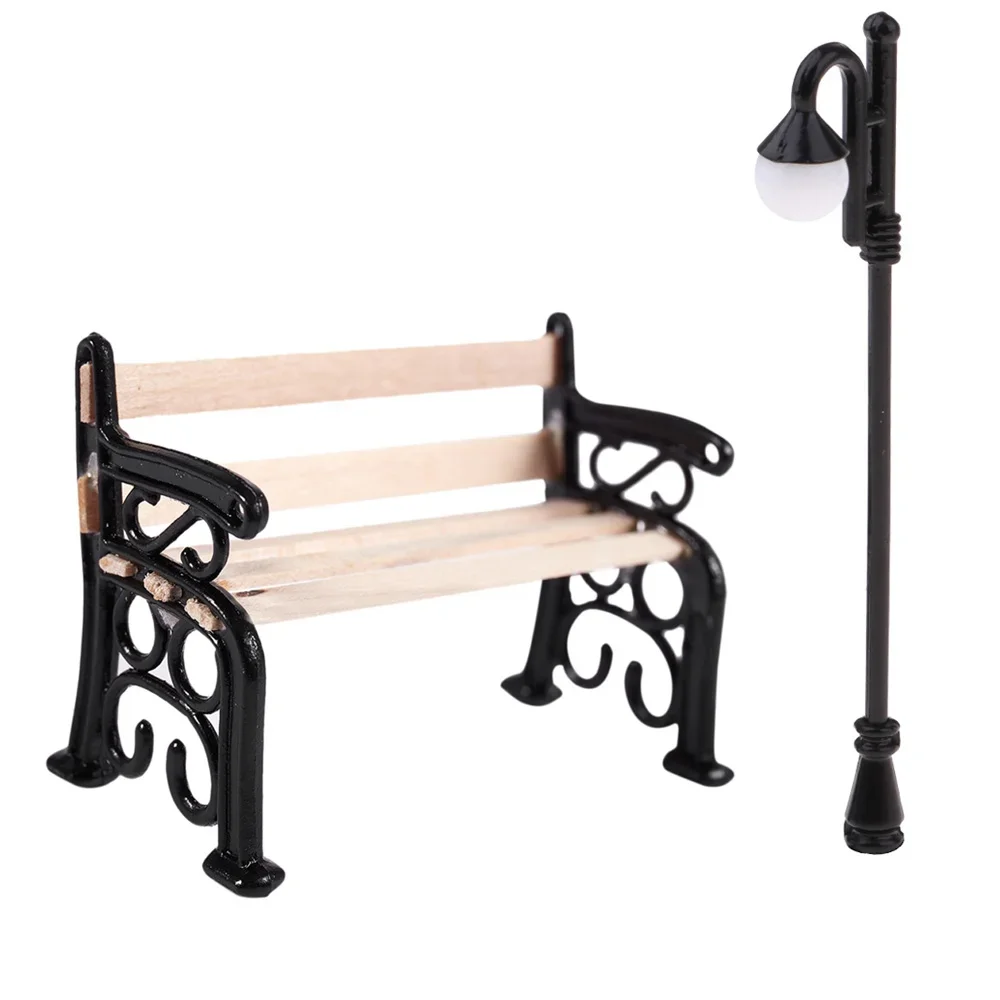 

Деревянная скамья и фонарь WEEDDIE для миниатюрного сада