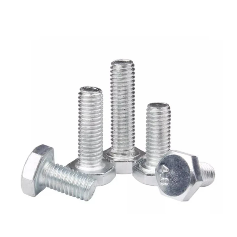 Железо оцинкованный наружный шестигранный винт болт белый полный зубчатый M4 M5 M6