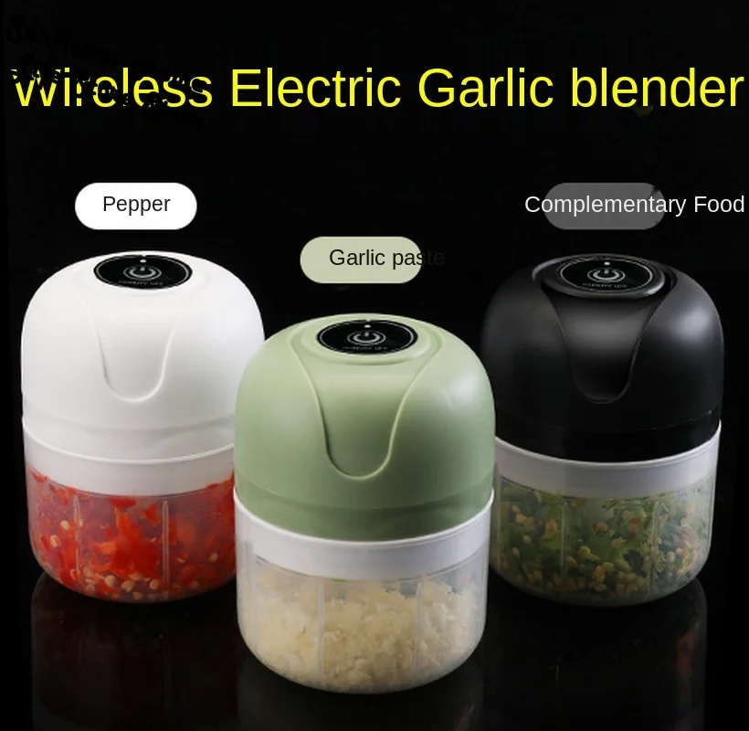 cordless portable electric mini garlic crusher masher usb charging food onion chopper vegetable cutter kitchen gadgets free global shipping