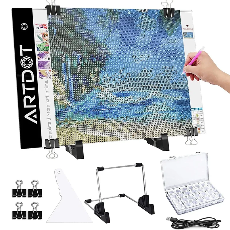 

ARTDOT A4/A3 Drawing Tablet Board Dimmable LED Light Pad with Optional Stands for Drawing Tracing Diamond Painting
