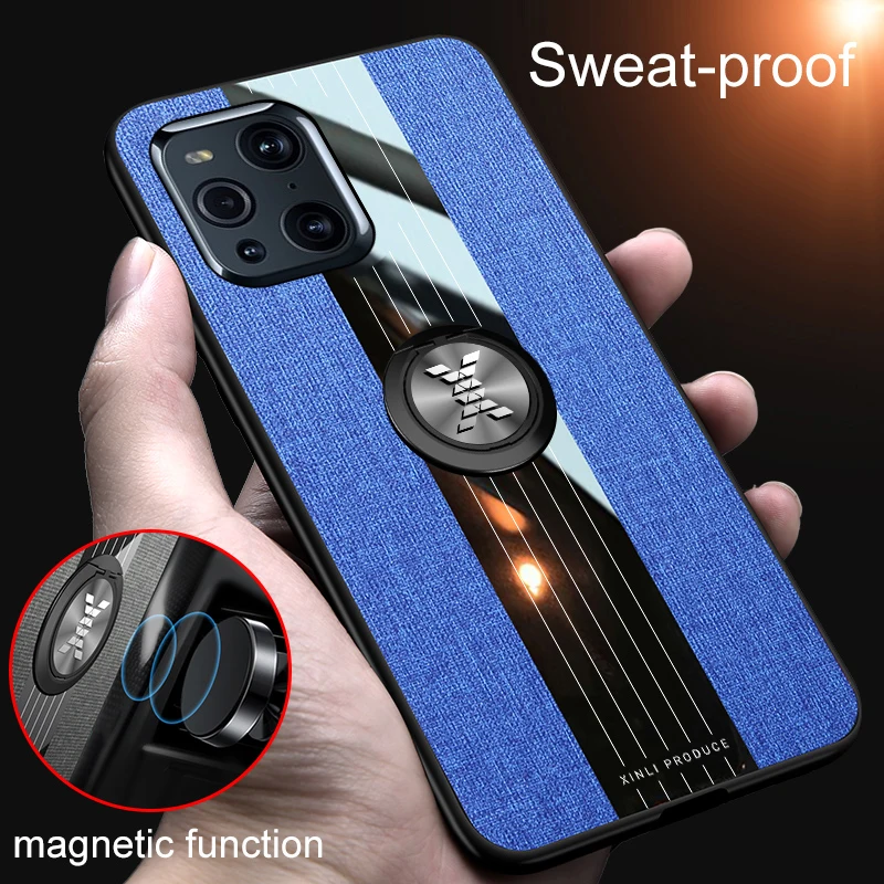 Чехол для OPPO Find X2 X3 Lite Neo в деловом стиле тонкий тканевый текстурный чехол Realme X50 XT
