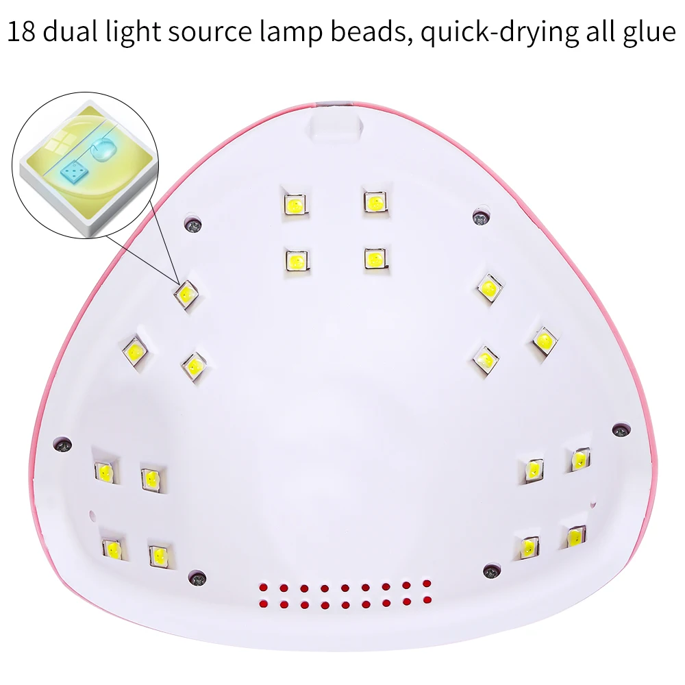 Профессиональная УФ-лампа для сушки гель-лака ногтей 54 Вт