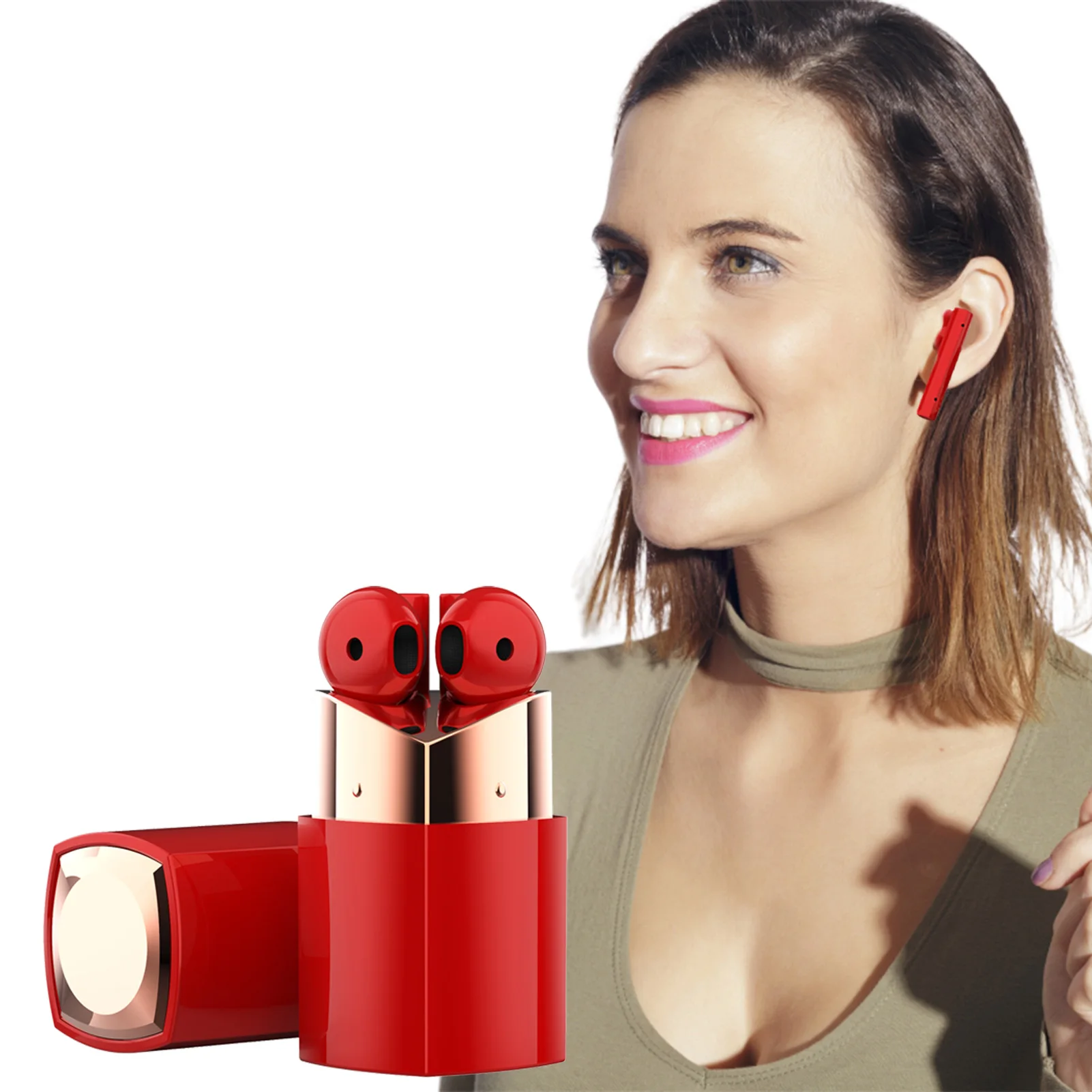 

Беспроводные наушники-вкладыши Bluetooth 5,0, беспроводные наушники с чистым звуком, впечатляющие басы, встроенный микрофон, шумоподавление
