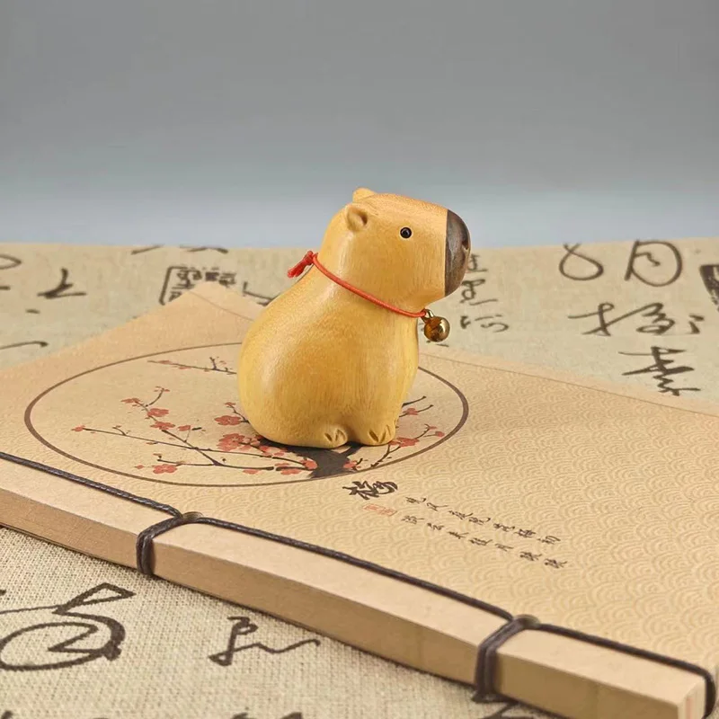 Миниатюрная Статуэтка Capibala с милыми животными резьба по дереву аксессуары для