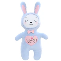 cute squinting bunny rag doll with high quality animal plush toys toys for kids children
