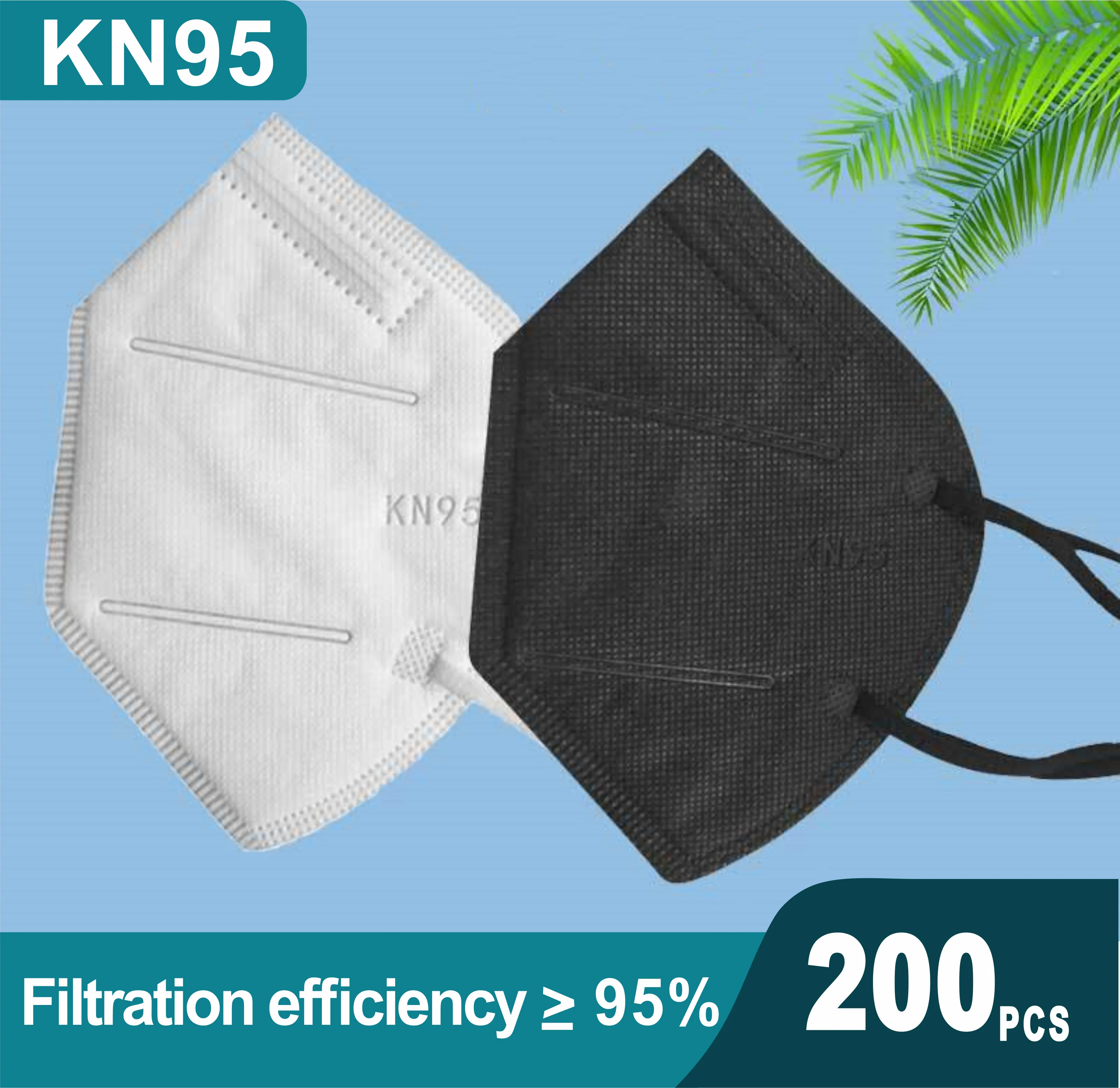 

200PCS Mask KN95 FFP2 Mouth Mask 5 Layers Anti-droplets Protective KN 95 Face Masks Reusable KN95 ffp2mask CE Mascarillas