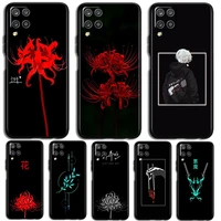 tokyo ghoul red flowers phone case for samsung galaxy a10 a20 a30 a2 core a40 a50 s e a60 a70s a70 a80 a90 black luxury back
