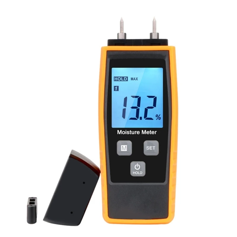 

Wood Moisture Meter Pin-Type Wood Humidity Detector Digital Water Leak Tester with Backlit LCD Display Wood