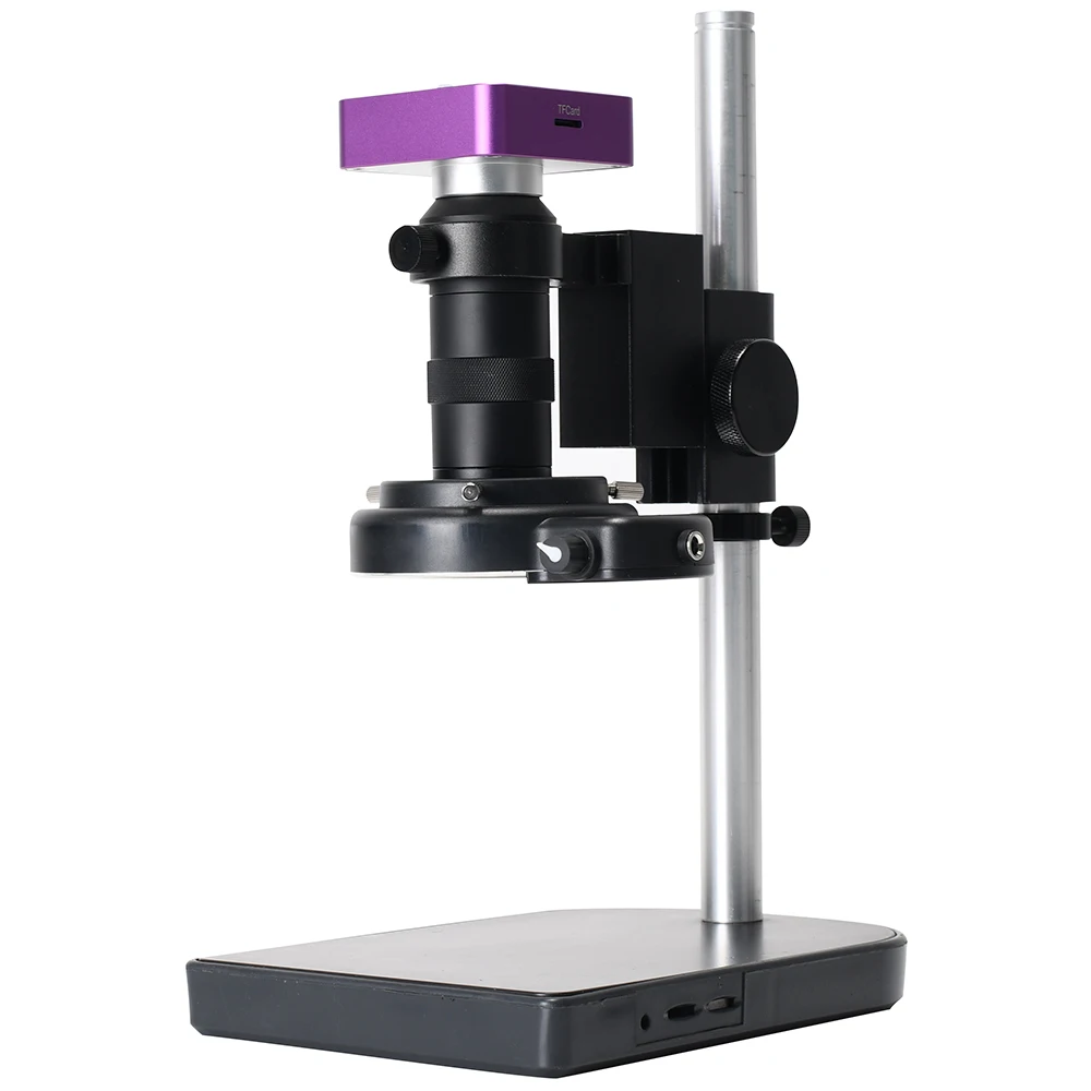 

Video Microscope 51MP USB Industrial Microscope 1080P 60FPS 130X C-mount Lens LED Light for Repair Soldering Chip