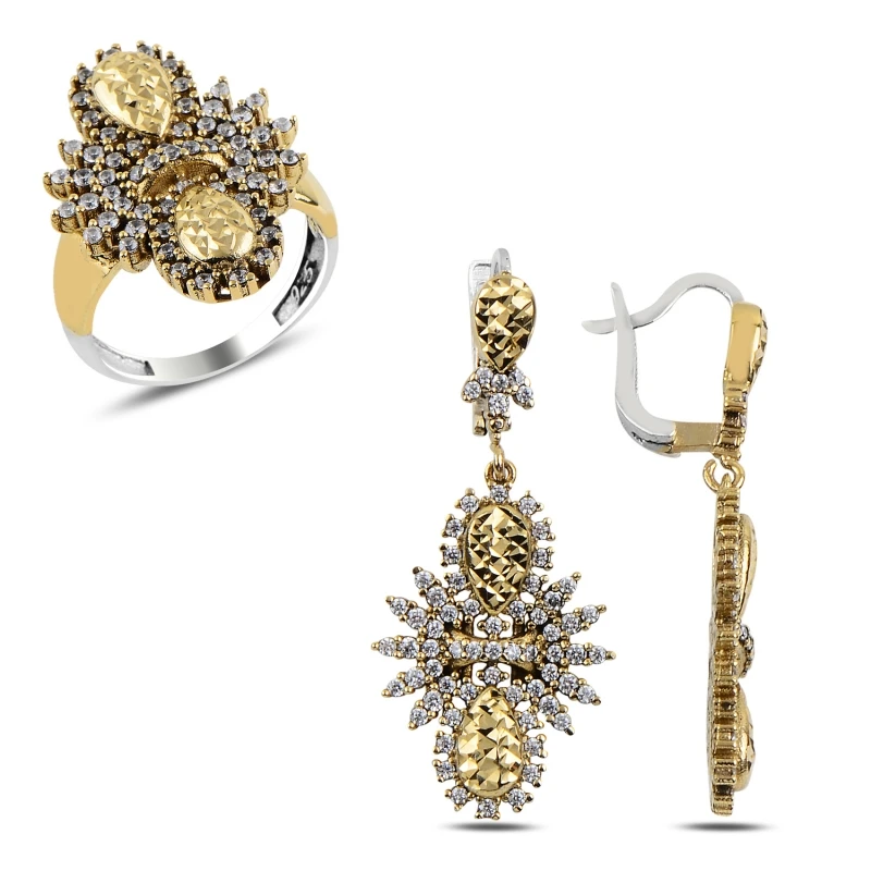 

Серебряный оригинальный набор из фианита