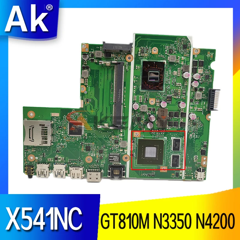 

Материнская плата для ноутбука X541NC GT810M N3350 N4200 CPU для ASUS X541N X541NC F541N, оригинальная материнская плата