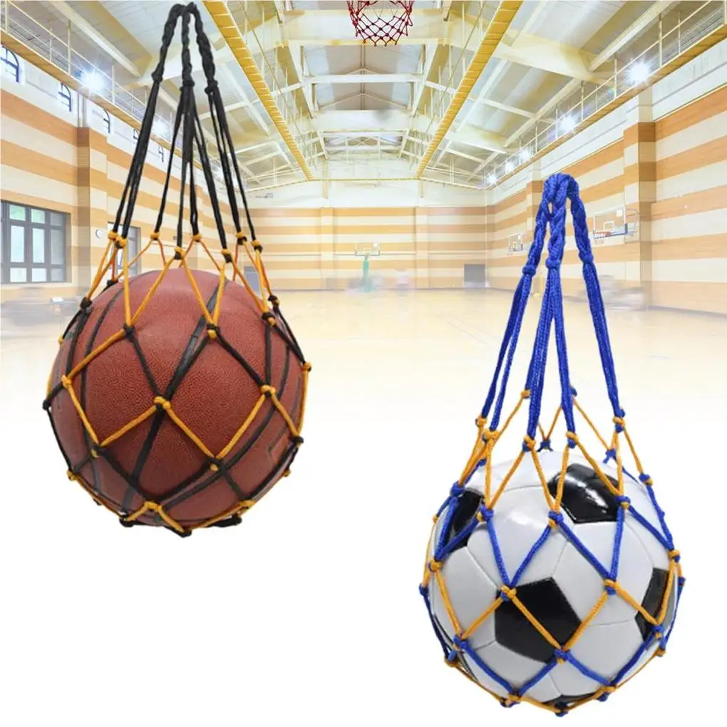 

2 Pcs Ball Carrier Mesh Bag Football Net Pouch Sports Equipment Pocket