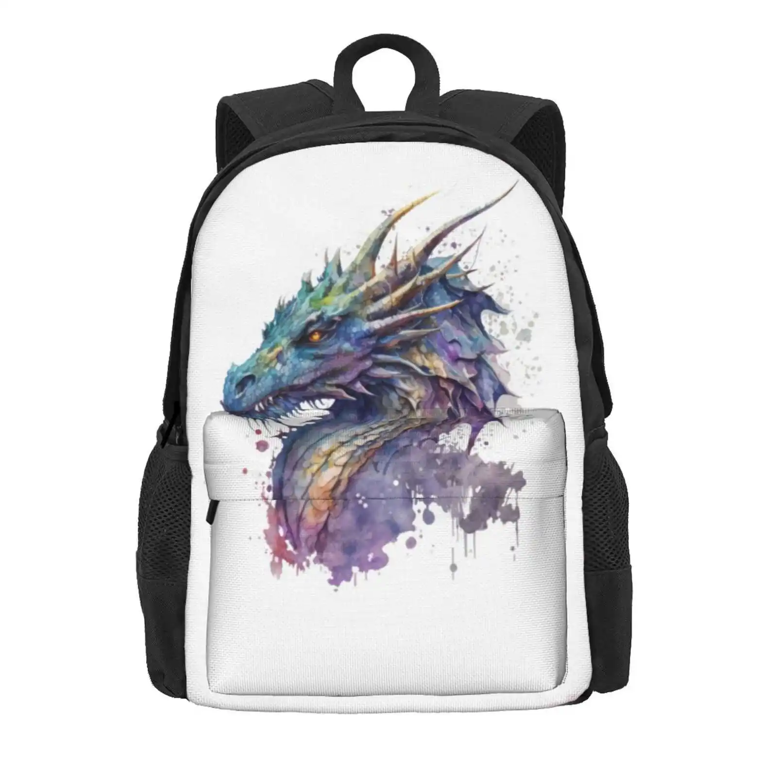 Сказочный дракон в акварельном стиле школьный ранец 8 цветов модные сумки