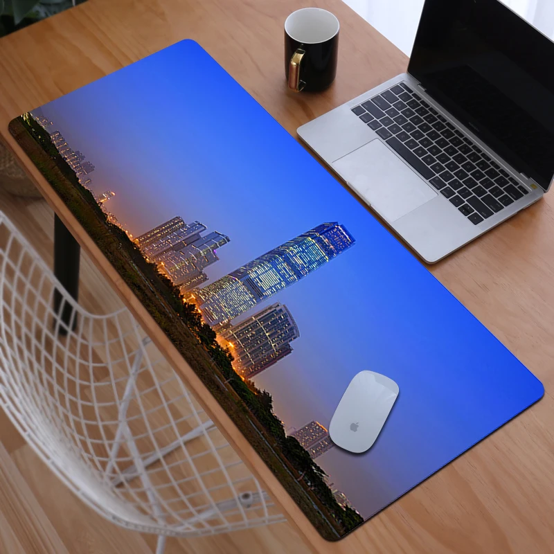 

Desk Pad Skyscraper Pc Cabinet Games Mousepad Anime Gamer Keyboard Computer Desks Mouse Carpet Office Accessories Mat Gaming Xxl