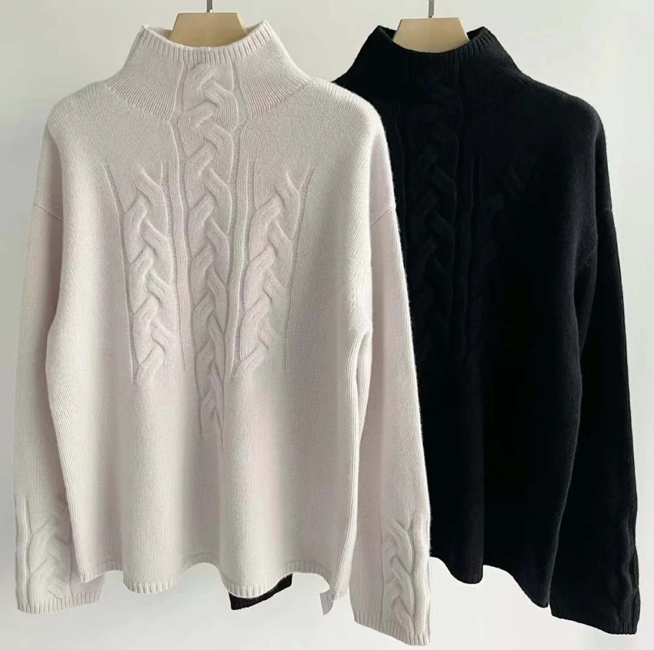 

Свитеры 90% шерсть 10% кашемир вязаный свитер осень зима вязаный свитер с ложным воротником сохраняющий тепло пуловер Джемперы для женщин топ...