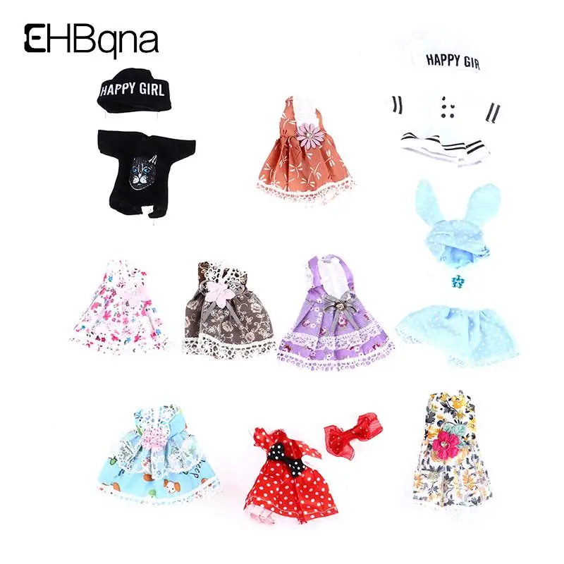 

Для шарнирной куклы 16 см, универсальная одежда, мультяшное платье, набор дюймов, аксессуары для одежды, модная нарядная кукла для девочек, иг...