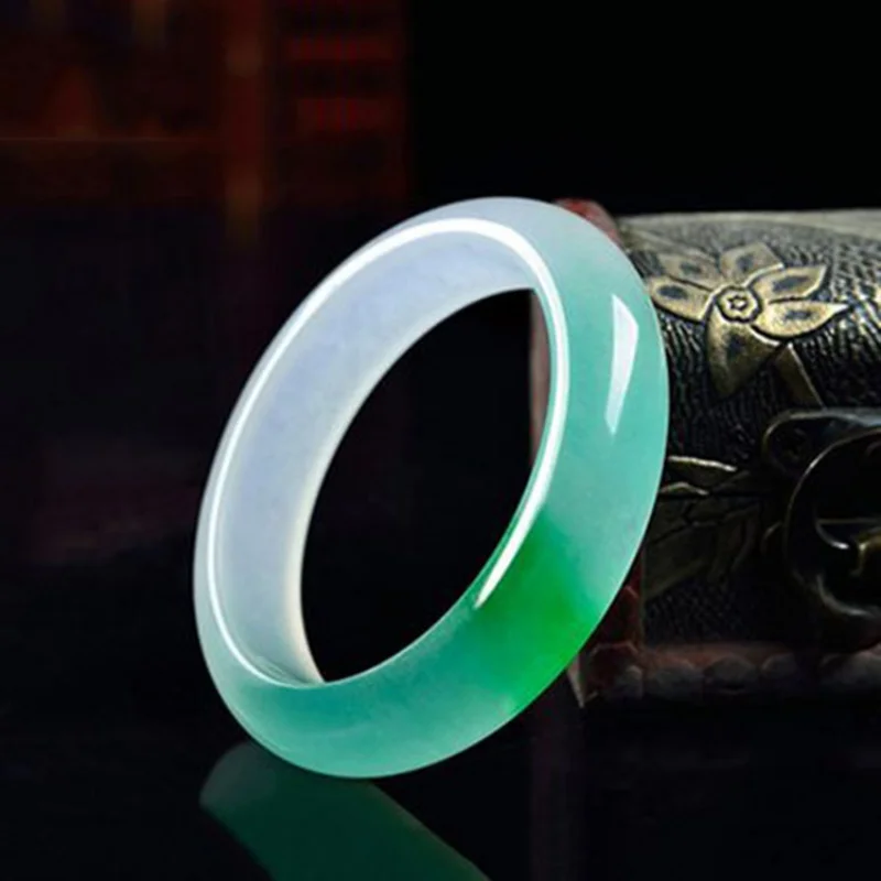 

Широкий браслет ручной работы из натуральной искусственной кожи, модные ювелирные изделия из бутика для мужчин и женщин, полузеленый полубелый красивый браслет, подарок