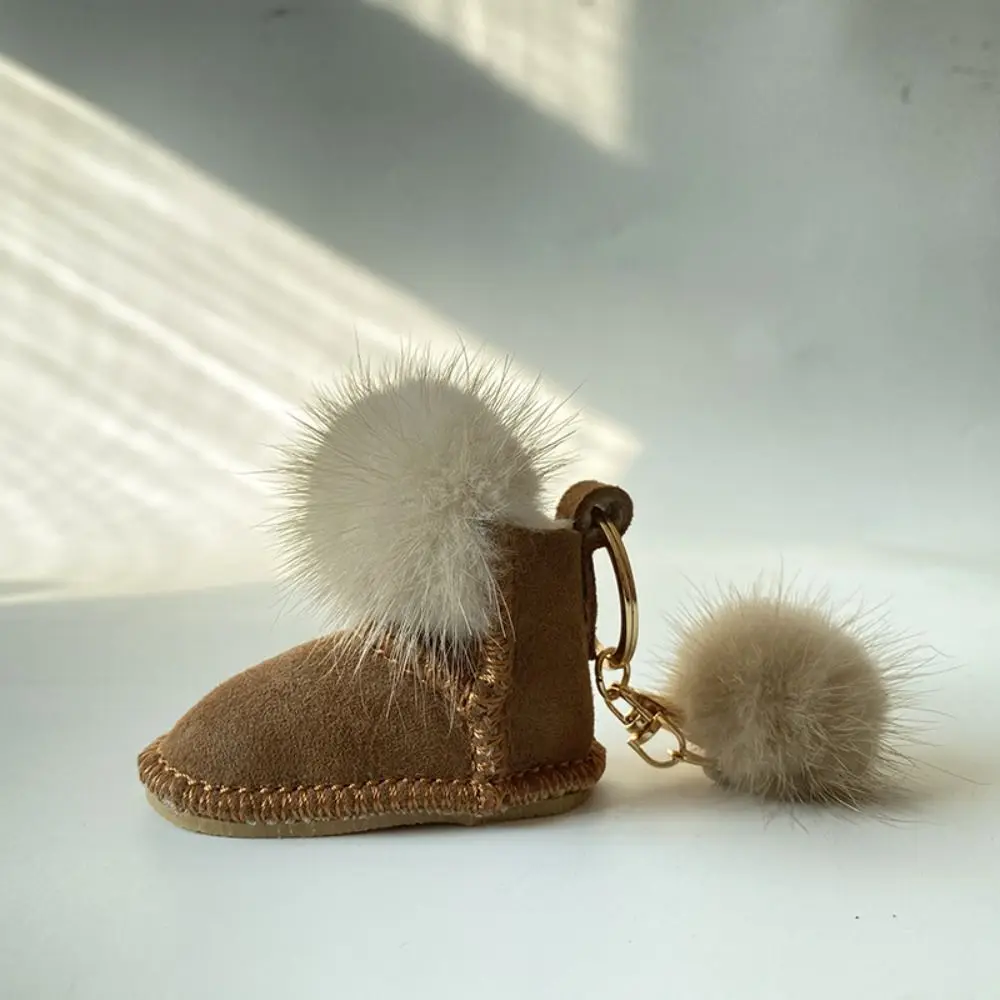 Креативный пушистый мини-брелок для ботинок зимние сапоги милая кукла из норки
