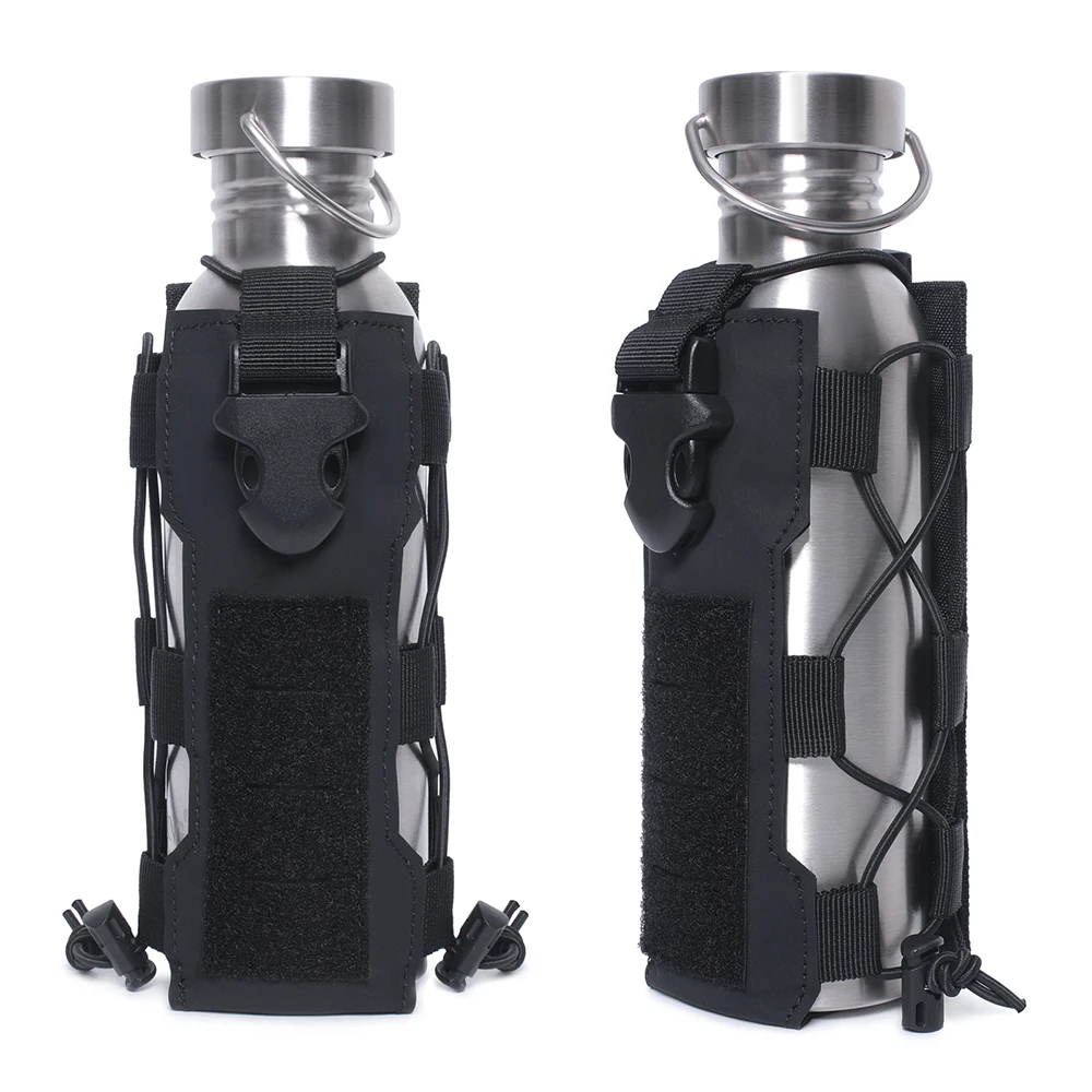 

Outdoor Sports Tactical Molle Water Bottle Pouch Radio Canteen Cover Holster Waist Pack Hunting Hiking Travel Kettle Holder Bags