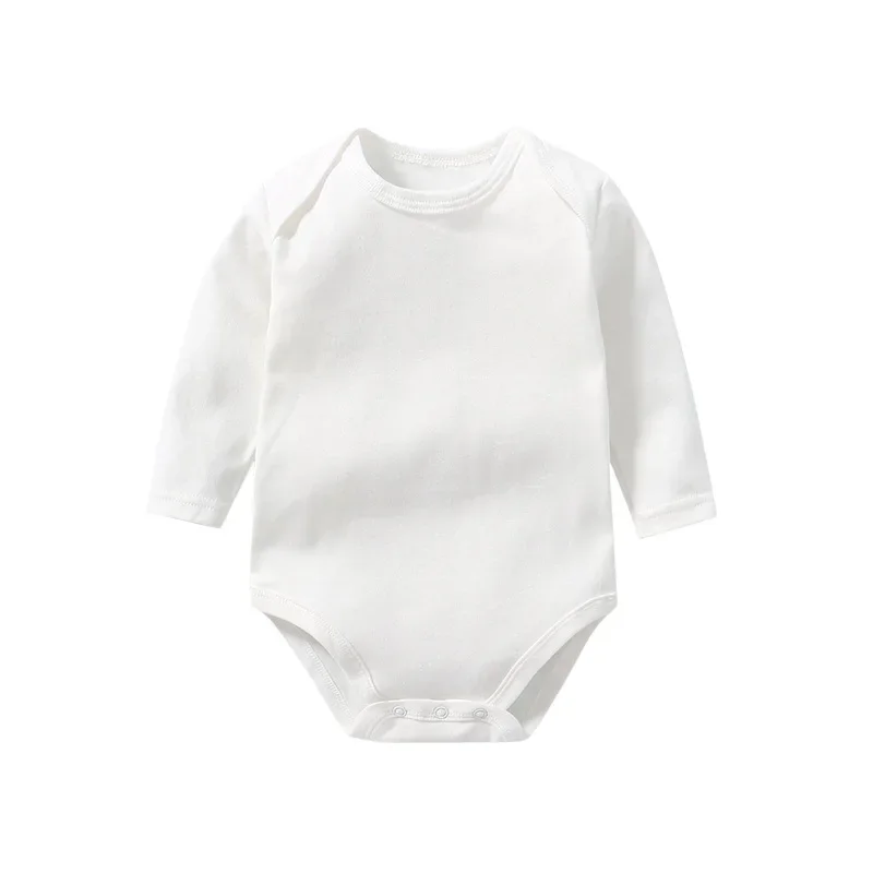 

0-24M Autumn Cotton Baby Romper White Long Sleeve Bodysuits for Kid Baby Girls Boys Clothes