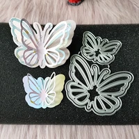 new 2 pcs double butterfly metal cutting die mould scrapbook decoration embossed photo album decoration card making diy