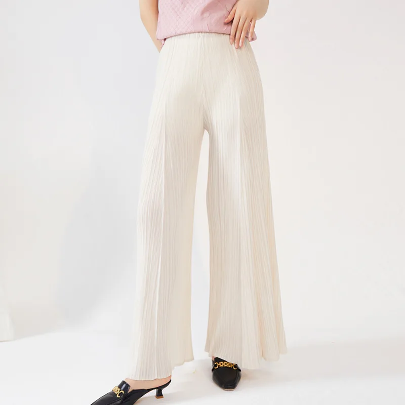 Miyake pleated wide-leg pants women's summer new design high-end foreign style long loose all-match casual pants